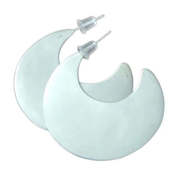 Silpada Vintage RARE Sterling Silver Crescent Post Earrings - Picture 2 of 7